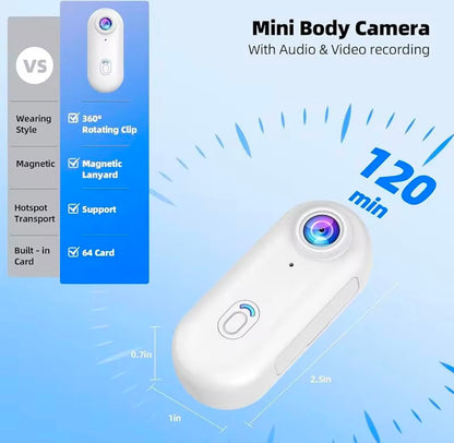 WiFi Mini Body Cam 4K - Compact Sports & Adventure Camera